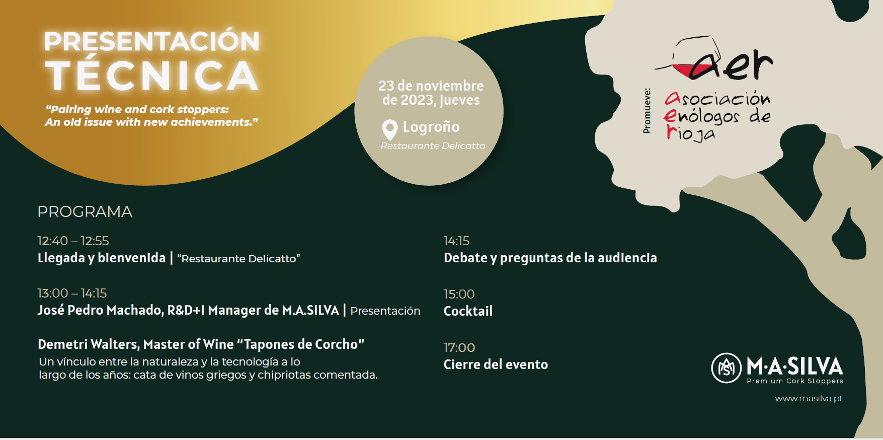 Jornada de estudio de tapones de corcho con cata de vinos griegos y chipriotas