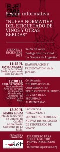Sesión informativa "NUEVA NORMATIVA DEL ETIQUETADO DE VINOS Y OTRAS BEBIDAS" @ Salón de Actos BI La Grajera