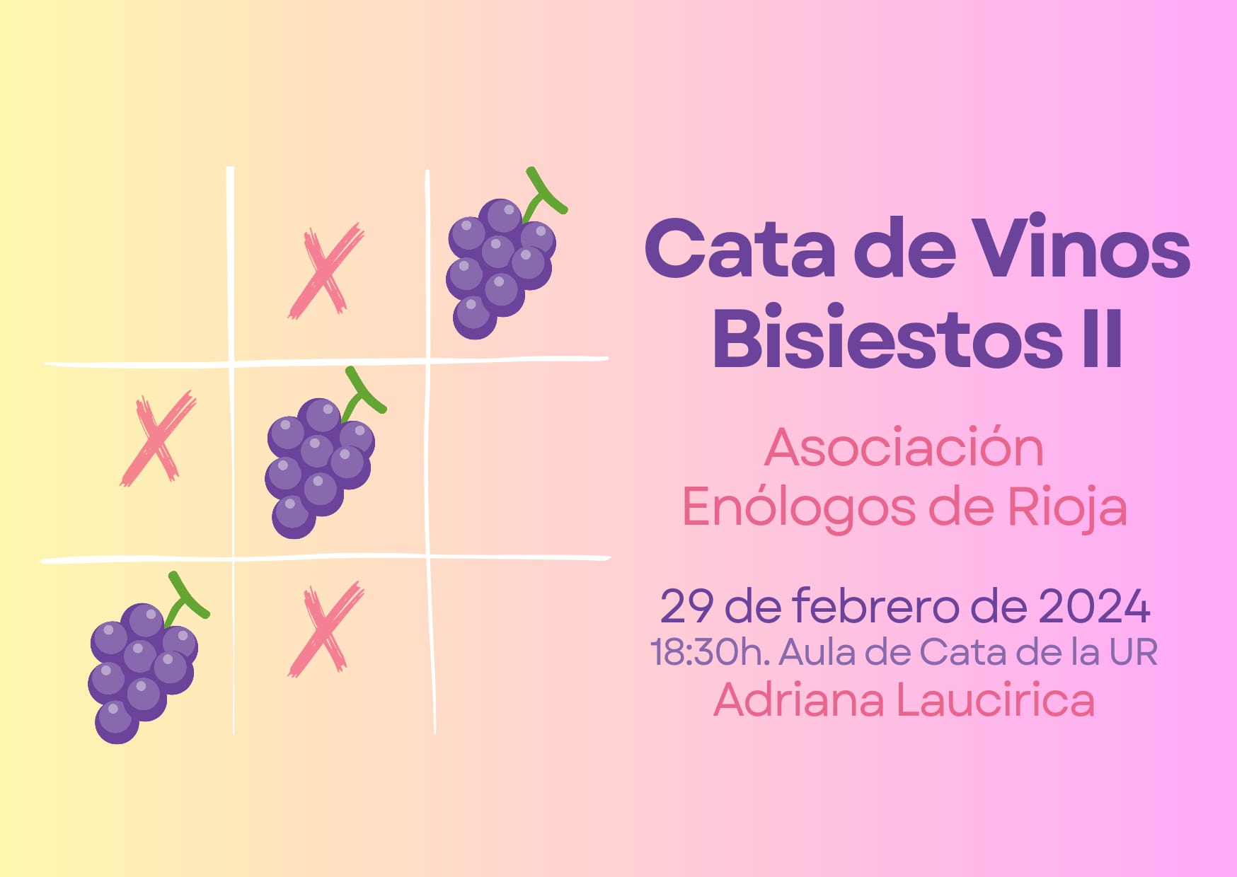 Cartel Cata De Vinos Bisiestos II1